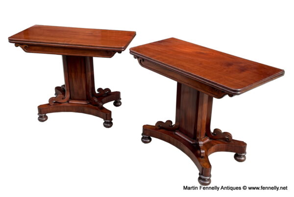 426 Pair Mahogany Tea Tables - Circa 1835 - English