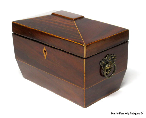 089 Sold Regency Mahogany Tea Caddy - Circa 1820
