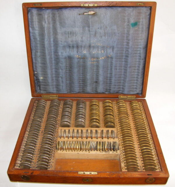428 A late 19th Century English Optician's Trail Case - Complete
