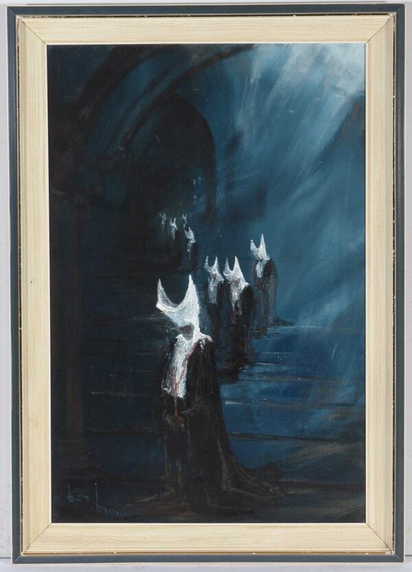 064 Sold  'Daughters of Charity at Night' - Ben Maile - Oilon Board