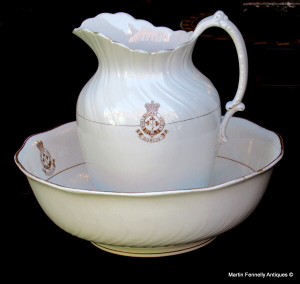 219 Sold Rare Jug and Shelbourne Bathroom Basin - Circa 1920