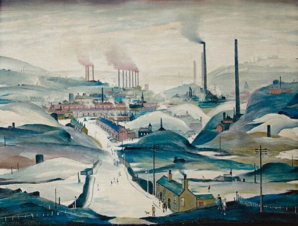 512 Very Rare Signed Lithograph by LS Lowry - Industrial Panorama
