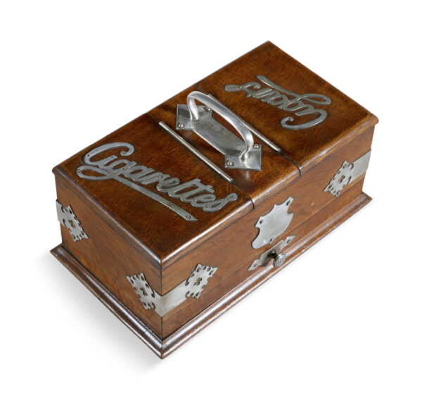 313 Sold English Edwardian Tobacco Cabinet - Oak - Circa 1900