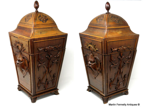 885 Sold Pair of Mahogany Cutlery Boxes - Mid 19th Century - Possibly Irish