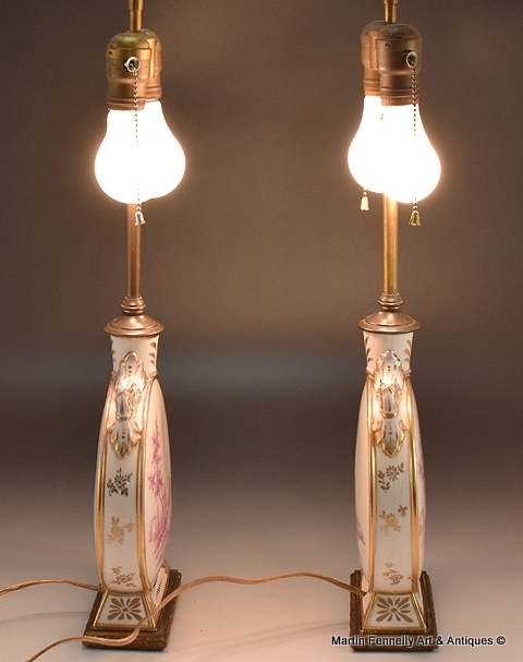 879 Sold Pair of French Limoges Porcelain Table Lamps - Crca 1890 - Image 5