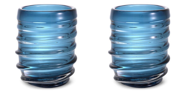 M159 Sold Pair of Stunning Hand Blown Xalvador Vases - Eichholtz