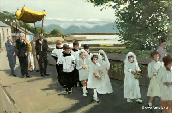 359 Cecil Maguire RHA RUA (1930-2020) Corpus Christi, Roundstone Oil on board