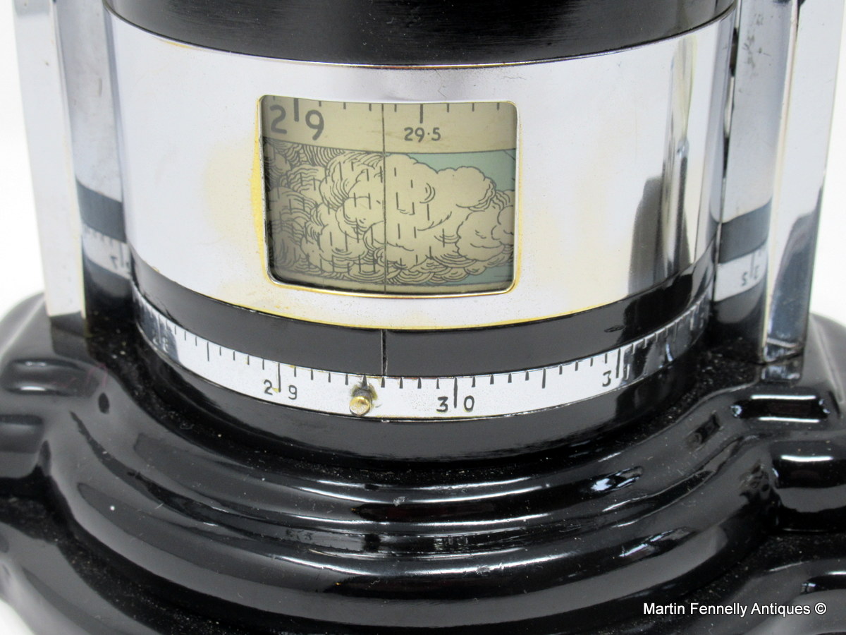 248 Sold Rare Art Deco Barometer-Desk Set Circa 1948 - Field Aircraft Instuments Ltd - Image 3
