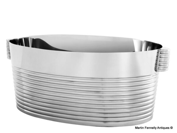 M004 Polished Stainless Steel Wine Cooler in The Bugatti Deco Style