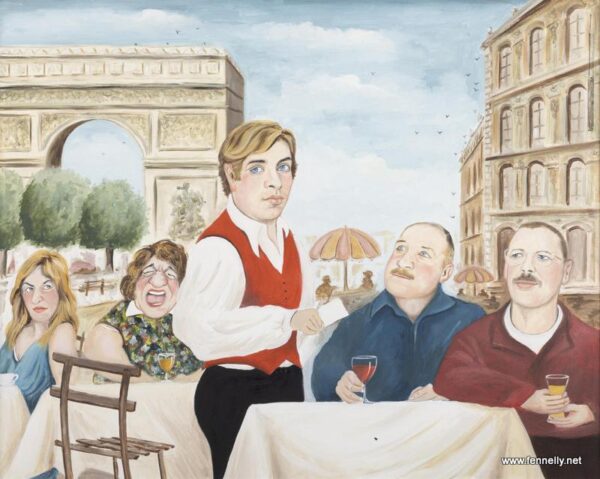 333 Sold John Schwatschke 'Gay Paris' Oil on Canvas - Framed