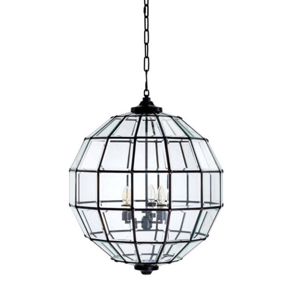 M034 Large Continental Lantern - Glass and Bronze Finish - The Lights