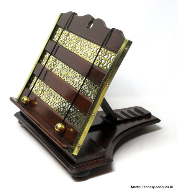 895 Sold Edwardian Table Lectern Circa 1900 Oak and Brass