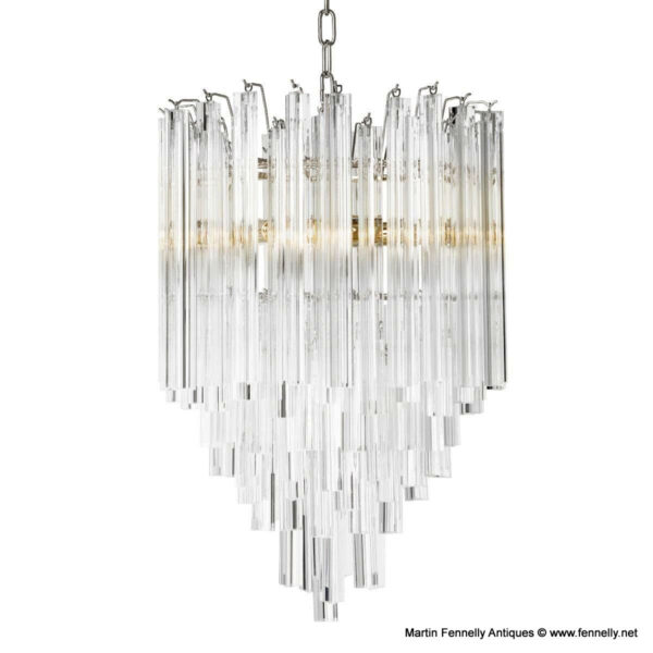 M156 Sold Salerno Chandelier - Eichholtz - Nickel - Continental Design