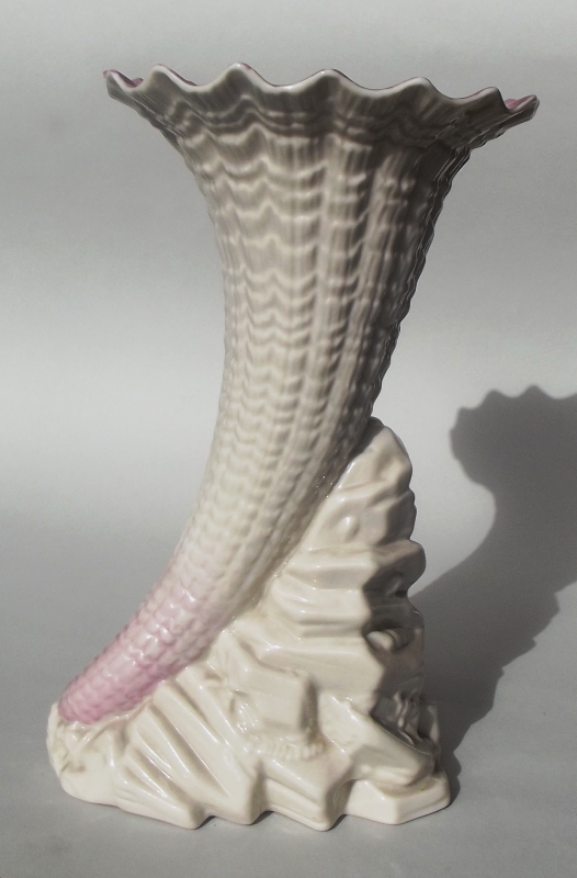 958 Sold Irish Belleek Cornucopia Vase Second Black Mark 1891-1926 - Image 2