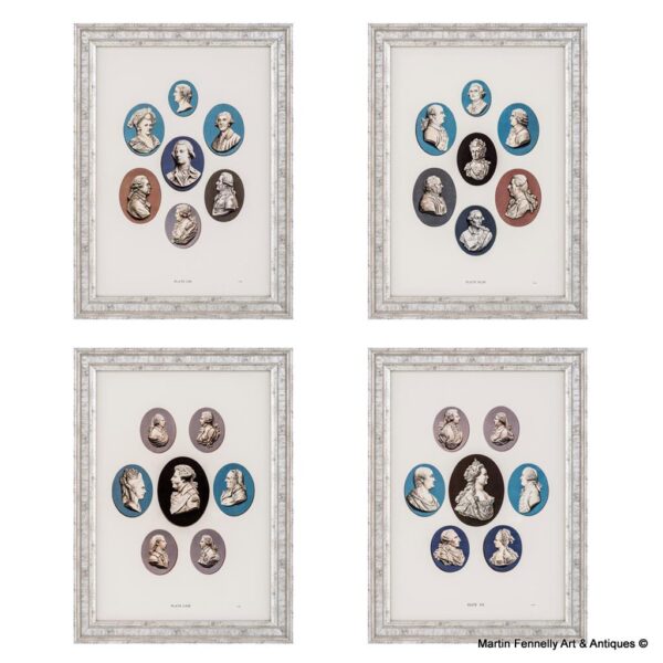 M049 Sold Large Set of 4 Hand Coloured Engravings - Wedgewood 1760