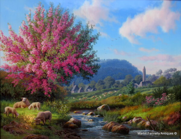 040 Sold Daniel Van der Putten - Glendalough in Spring - Co. Wicklow - Oil Painting on Panel