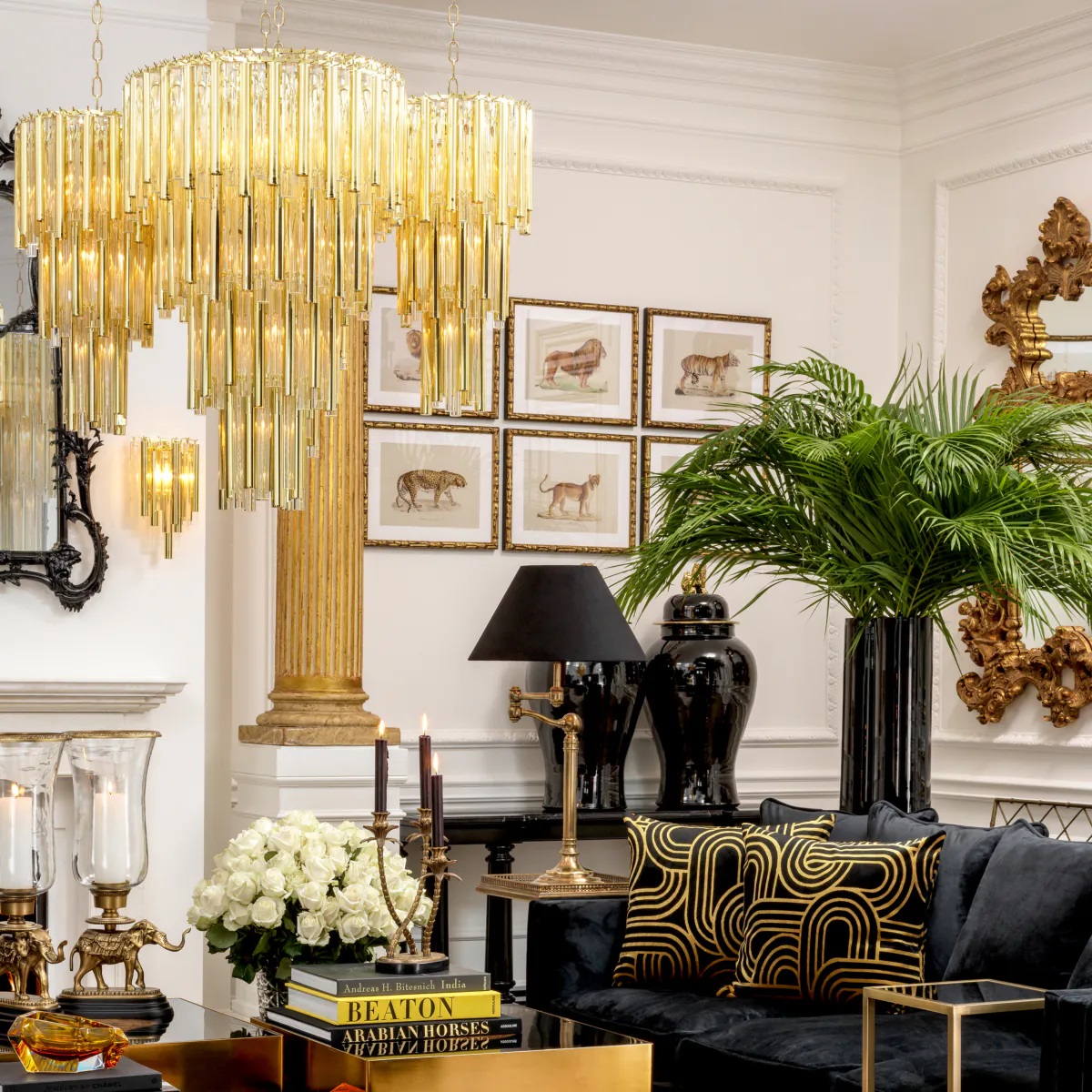 904 Sold Superb Set of 6 - Big Cat Engravings - Framed - Image 8