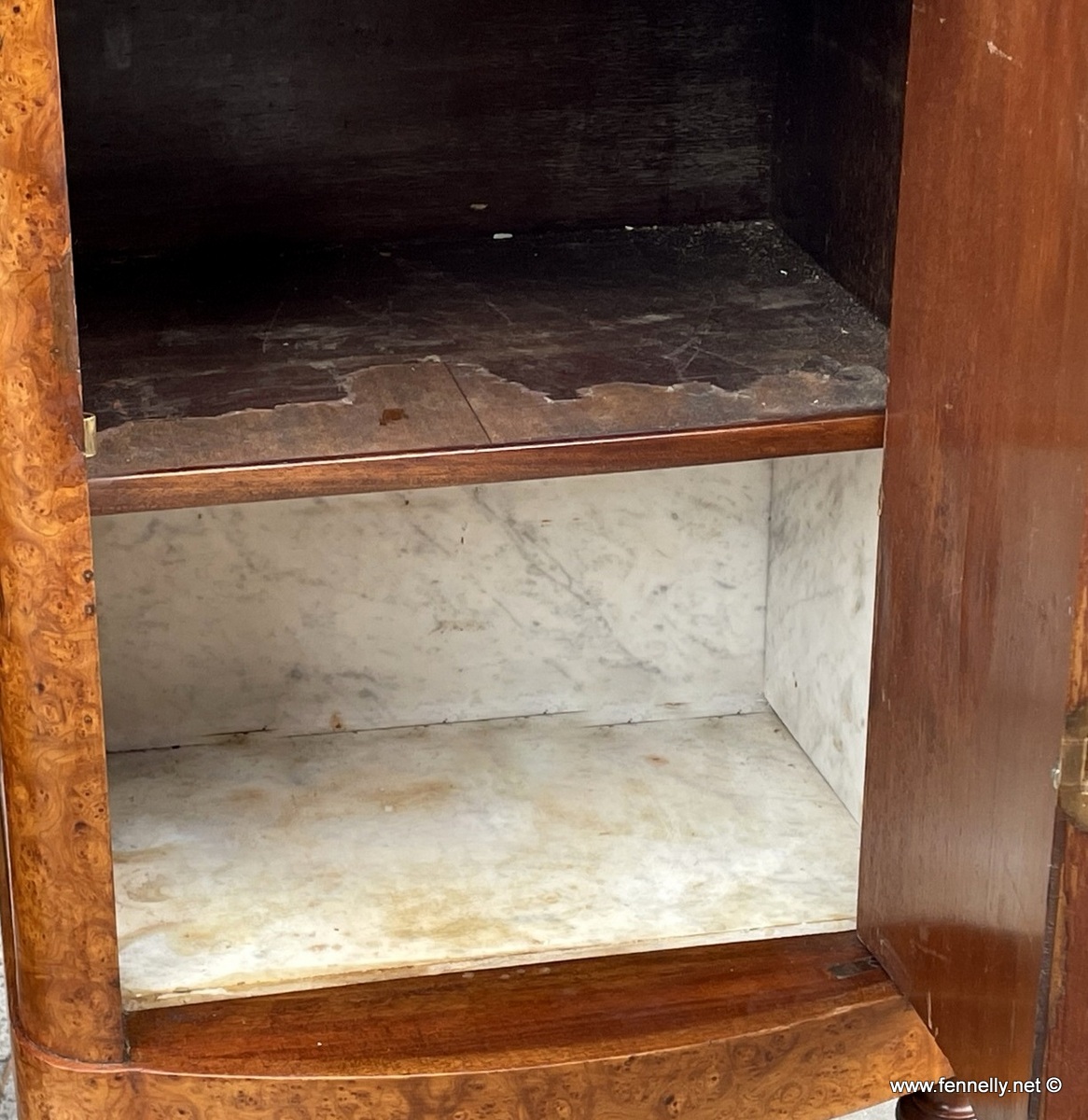 949 Stunning Pair of French Walnut Cabinets - Circa 1890 - Image 6