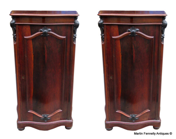 577 Pair of French Rosewood Side Cabinets - Good Condition