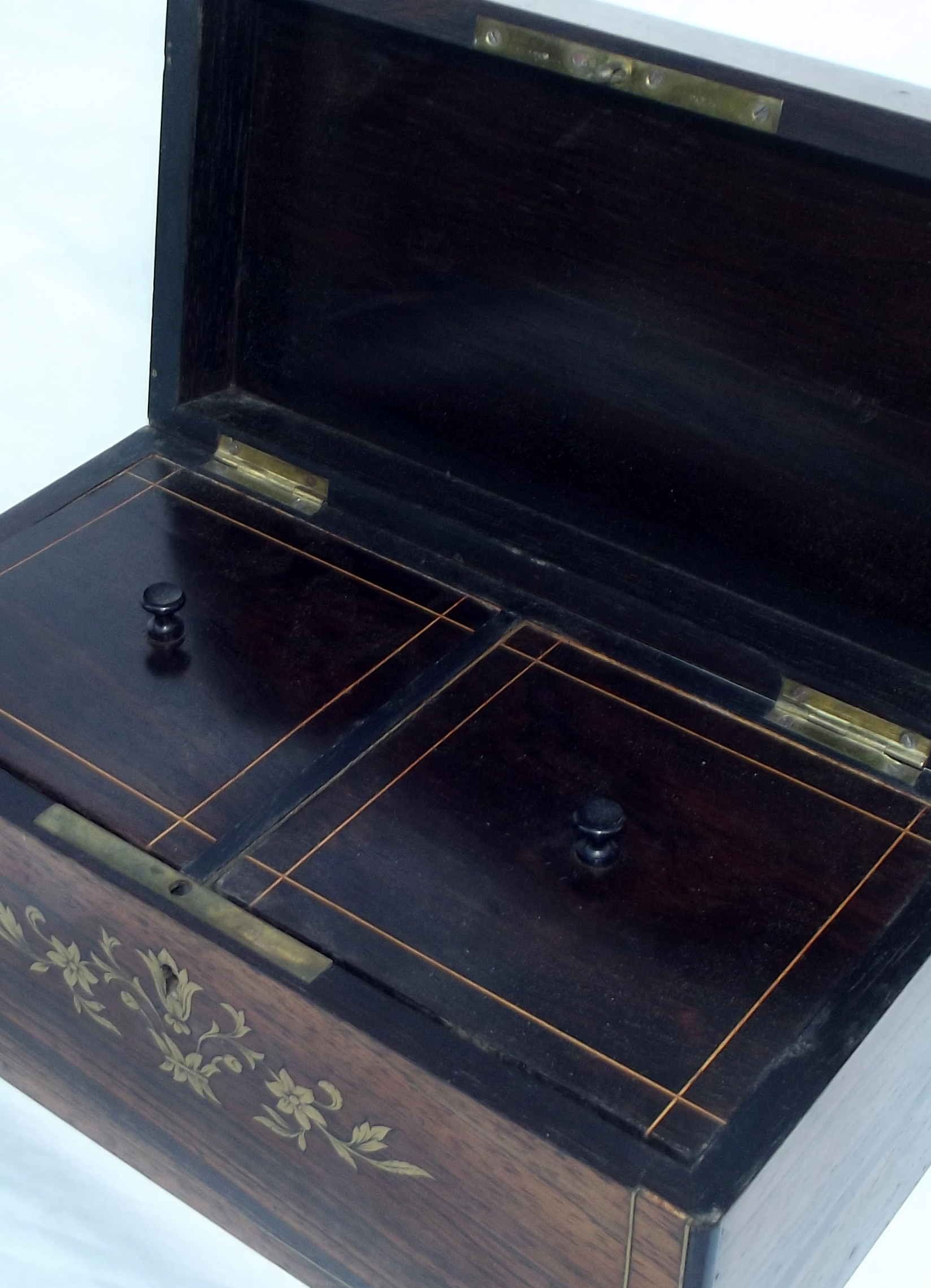 573 Sold French Rosewood Inlayed Tea Caddy - Circa 1880 - Image 4