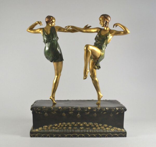 750 Sold Rare Bronze - Art Deco - The Dancers - Georges Duvernet - Circa 1930