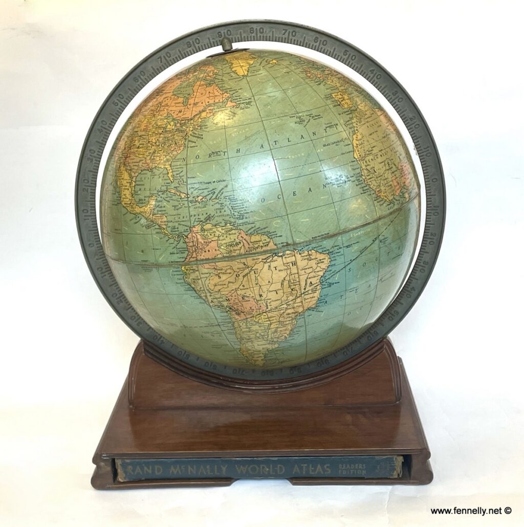 741 Sold Rare 1932 Replogle Globe, Standard Globe with Bespoke Stand ...