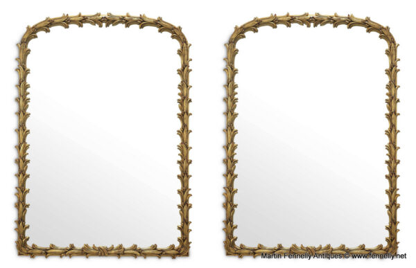 203 Sold Pair of Mirrors finished in Antique Gold - Lovely Size
