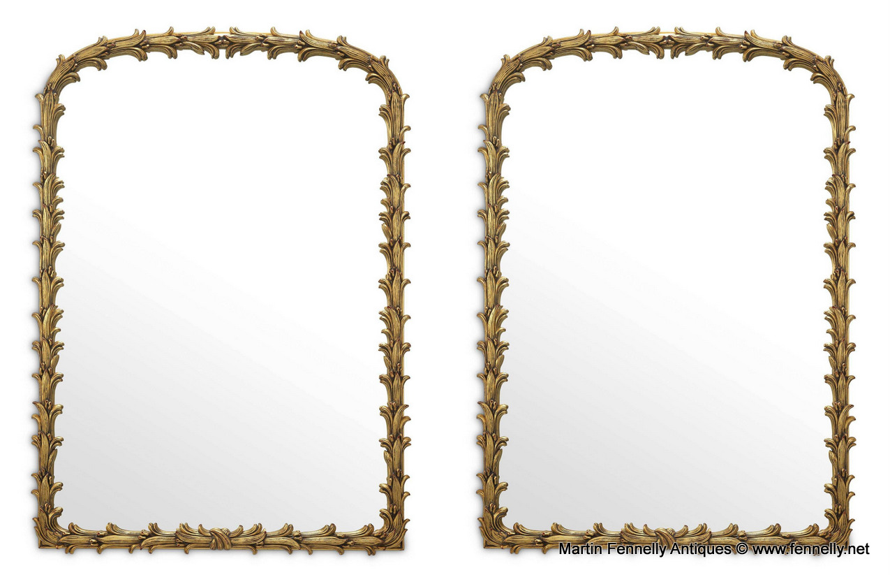 203 Sold Pair of Mirrors finished in Antique Gold - Lovely Size