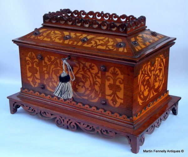 050 Sold Rare Large English Casket - Stunning Quality - Circa 1890