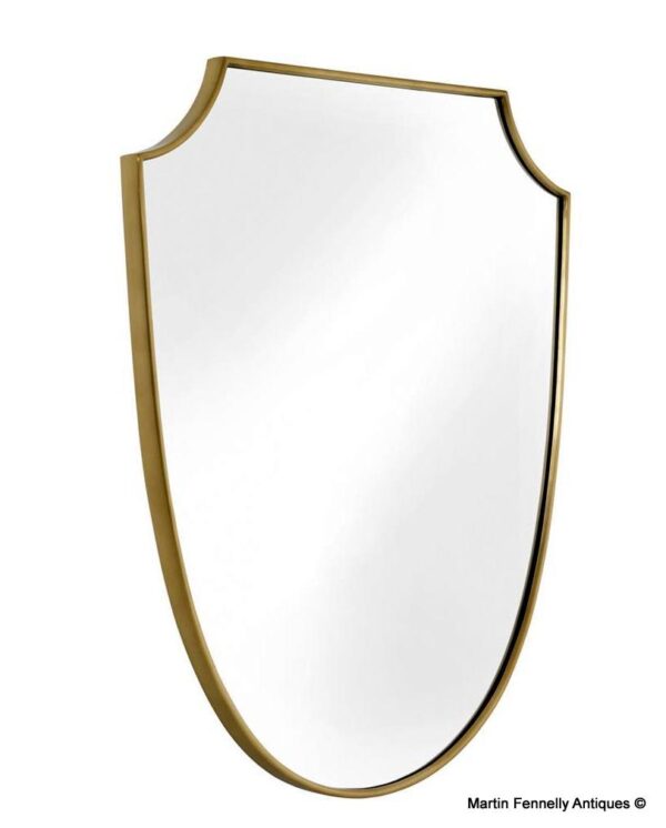 M038 Sold Brass Framed 1950's inspired Wall Mirror