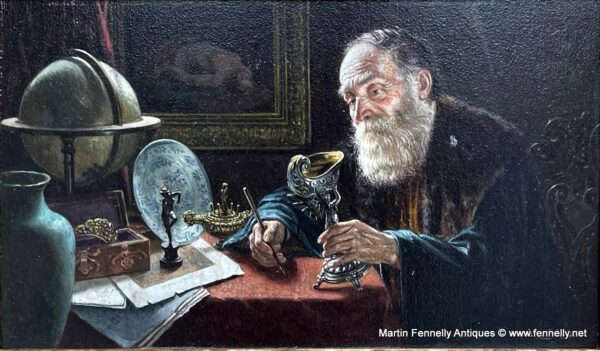 754 Sold The Antiquarian by Oscar Schmitt - 1825-1871 - German