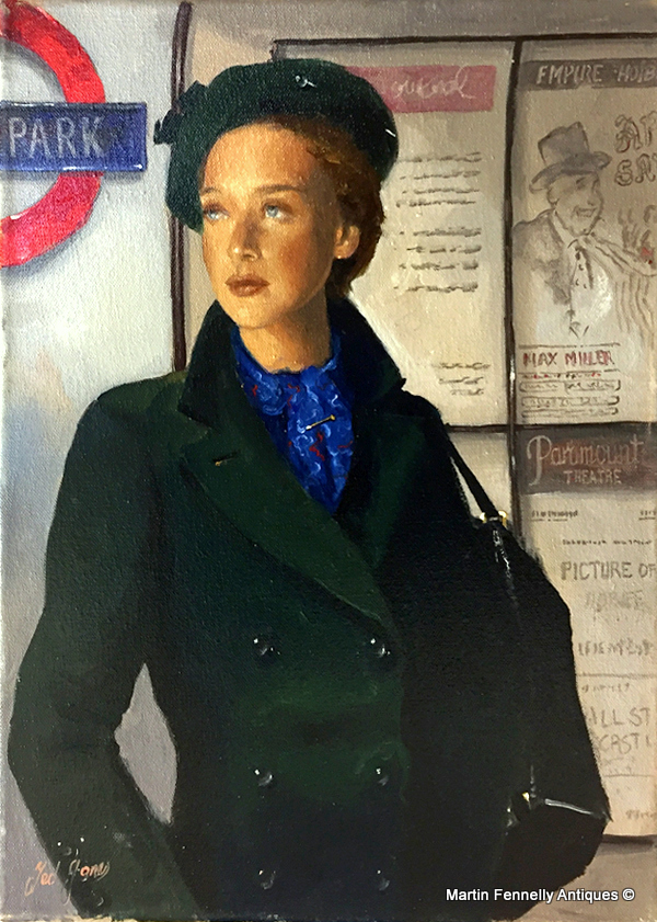 130 Sold Ted Jones - Oil on Canvas - Thinking of Home - Circa 1992