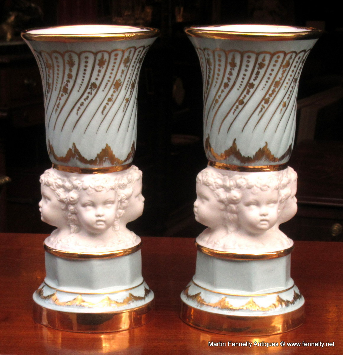 162 French Paris Porcelain and Bisque Vases - Circa 1890