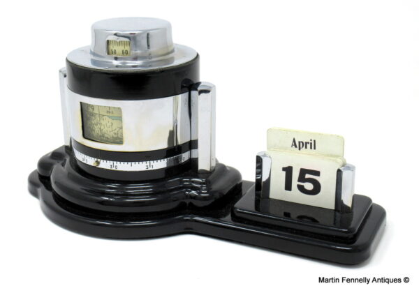 248 Sold Rare Art Deco Barometer-Desk Set Circa 1948 - Field Aircraft Instuments Ltd