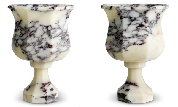 942 Pair of Polished Marble Bennington Vases - Met Museum NYC