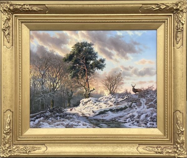 982 Daniel Van der Putten Sun Setting Killarney National Park Co. Kerry Ireland Oil on Board