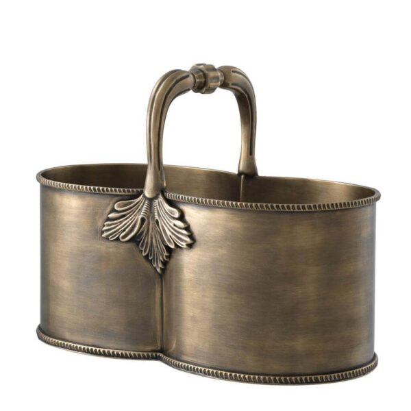 714 Rare Vintage Brushed Brass Twin Wine Cooler