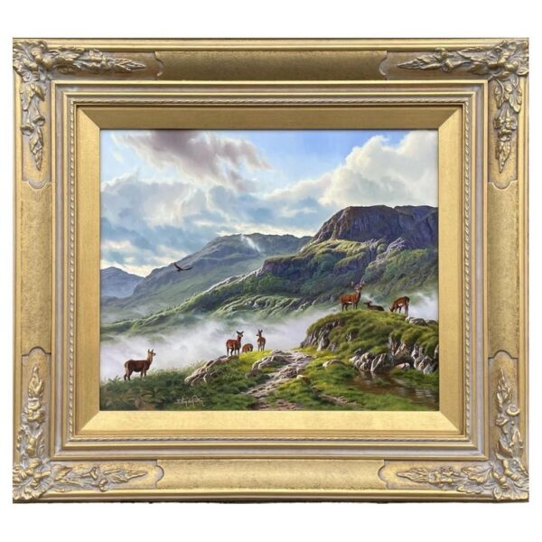 148 Painting by Daniel Van der Putten ‘Deer in Killarney National Park’ Oil on Board