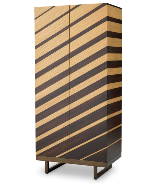 M199 The Wexford Bar Cabinet - Oak and Eccalyptus veneer - Art Deco Style