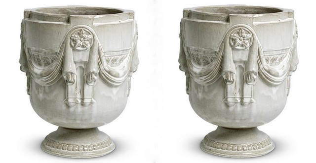 M072 Pair - Planters - Ceramic - Chandler by Eichholtz