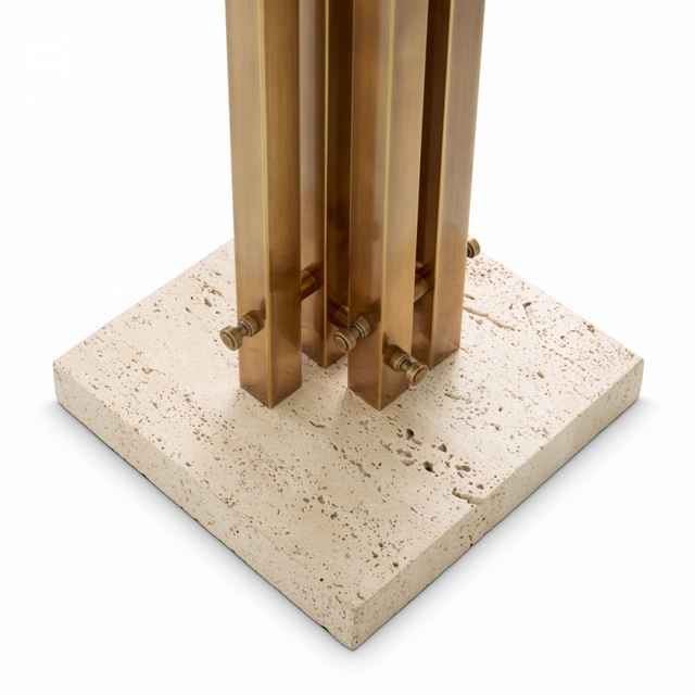 M049 Amadora Coat Rack - Travertine and Vintage Brass - Image 4