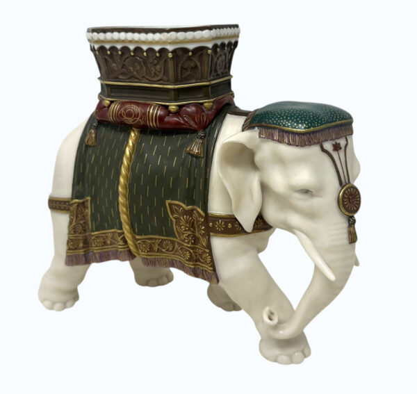 284 Antique English Indian Elephant Flower Vase James Hadley Royal Worcester Tiffany