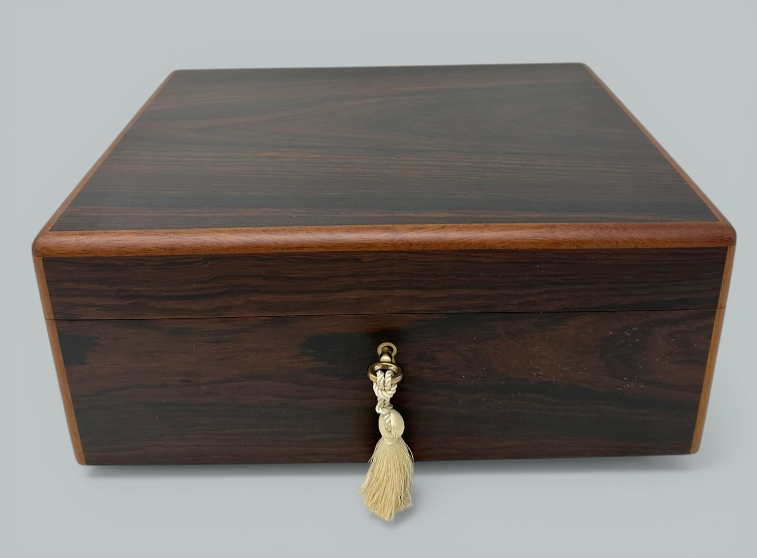 523 Rosewood Vintage Handmade Jewelry Casket Box Manning of Ireland Irish New - Image 3