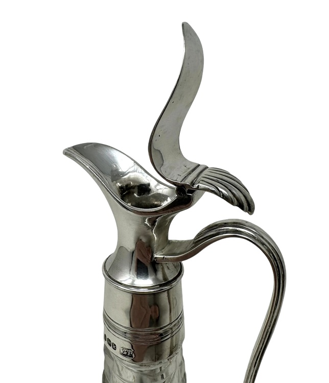 444 Antique Cut Crystal Sterling Silver Oil Vinegar Cruet Set 1825 George Piercy - Image 7