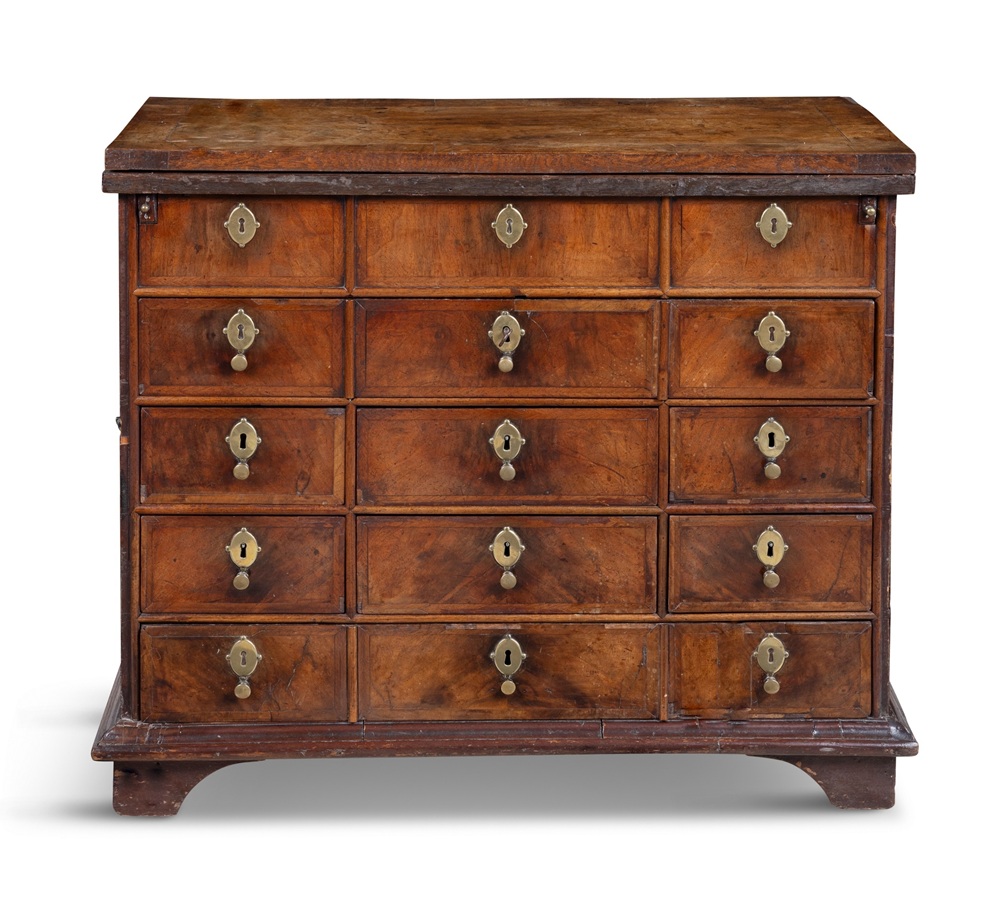 810 English Walnut Dressing Chest - Circa 1725 - Rare Piece