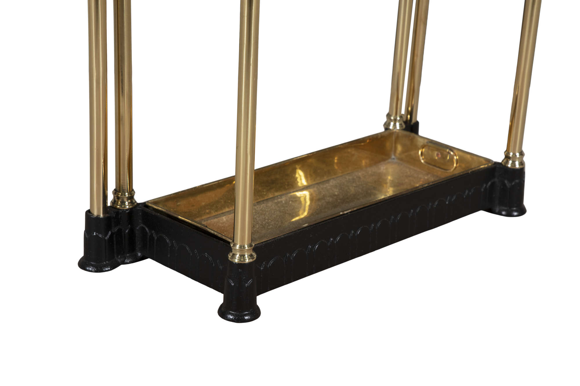 929 Edwardian Polished Brass Tall Hat & Coat Stand, Circa 1896 - Image 4
