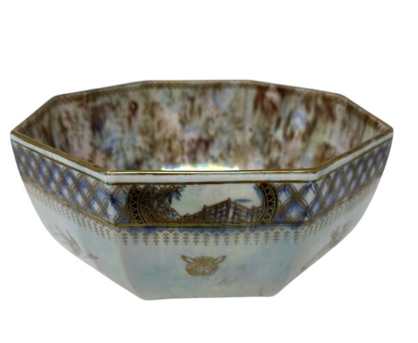 397 Art Deco Wedgwood Celestial Chinese Dragon Lustre Ware Bowl Centerpiece, 1920s