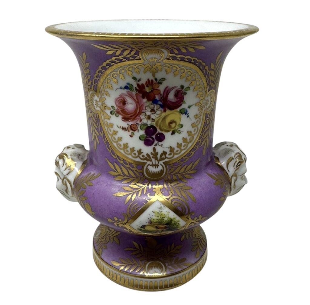 625 Antique French Campana Porcelain Urn Vase Centerpiece Samson Sevres Still Life