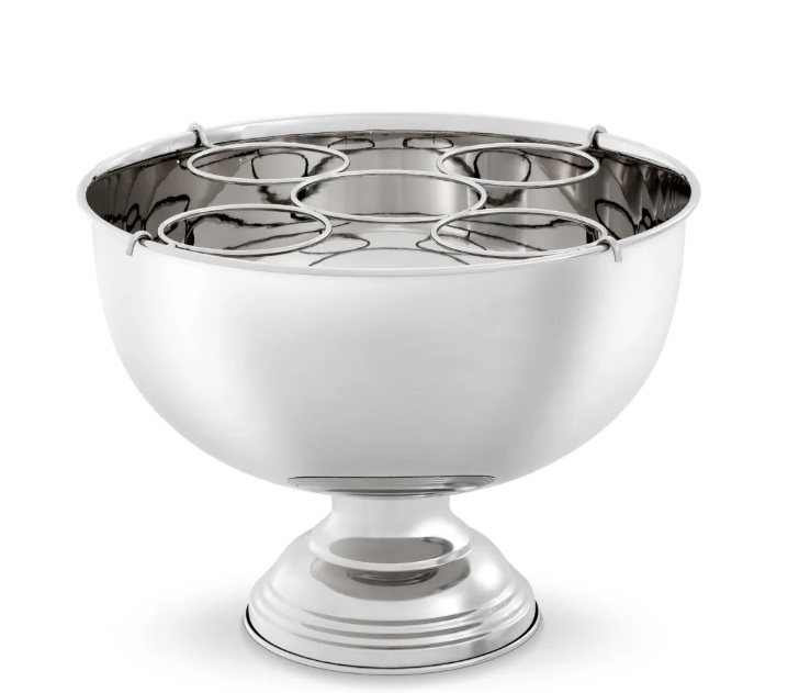 M145 Large Polished Nickel Champagne Cooler - 5 Bottle