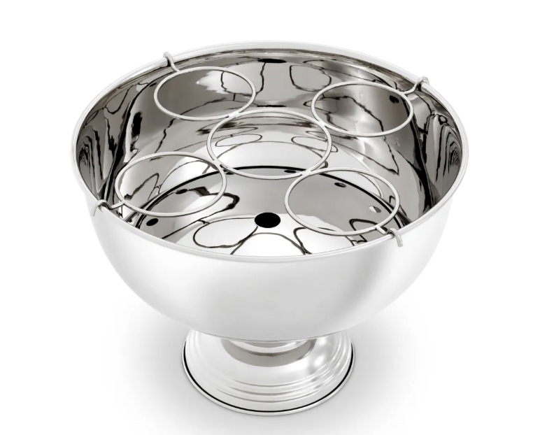 M145 Large Polished Nickel Champagne Cooler - 5 Bottle - Image 2